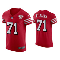 Men San Francisco 49ers #71 Trent Williams Scarlet 75th Anniversary Jersey