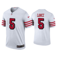 Men San Francisco 49ers #5 Color Rush Legend Trey Lance White Jersey