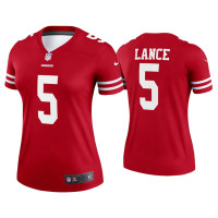 Women San Francisco 49ers #5 Trey Lance Scarlet Legend Jersey