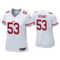 Women San Francisco 49ers #53 Tyrell Adams White Game Jersey