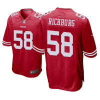 Men San Francisco 49ers #58 Scarlet Weston Richburg Nike Game Jersey