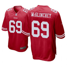 Men San Francisco 49ers #69 Scarlet Mike McGlinchey Nike Game Jersey