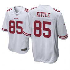 Men San Francisco 49ers #85 White George Kittle Nike Game Jersey