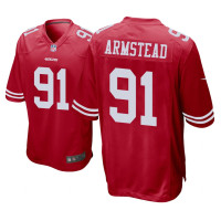 Men San Francisco 49ers #91 Scarlet Arik Armstead Nike Game Jersey