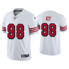 Men San Francisco 49ers #98 Color Rush Limited Arden Key White Jersey