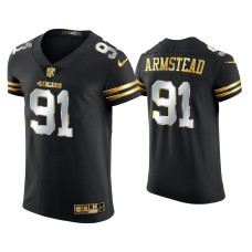 Men San Francisco 49ers #91 Arik Armstead Black Golden Edition Elite Jersey