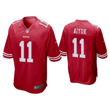 Men San Francisco 49ers #11 Brandon Aiyuk Scarlet 2020 NFL Draft Game Jersey