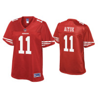 Women San Francisco 49ers #11 Brandon Aiyuk Scarlet Pro Line Jersey