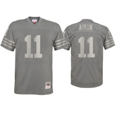 Men San Francisco 49ers #11 Brandon Aiyuk Charcoal Metal Replica Jersey