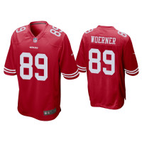 Men San Francisco 49ers #89 Charlie Woerner Scarlet Game Jersey