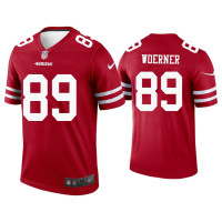 Men San Francisco 49ers #89 Charlie Woerner Scarlet Legend Jersey