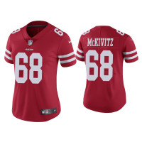 Women San Francisco 49ers #68 Vapor Limited Colton McKivitz 49ers Scarlet Jersey