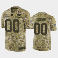 Men San Francisco 49ers #00 Custom Nike Salute to Service Limited Jersey - Camo