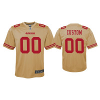 Youth San Francisco 49ers #00 Custom Gold Inverted Game Jersey