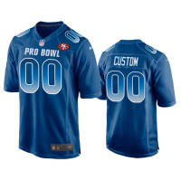 Men San Francisco 49ers #00 49ers Custom NFC Nike Game Royal Jersey - 2019 Pro Bowl