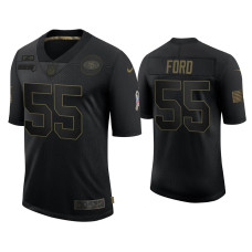 Men San Francisco 49ers #55 Dee Ford Black 2020 Salute To Service Limited Jersey