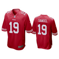 Men San Francisco 49ers #19 Deebo Samuel Scarlet NFL Draft Game Jersey