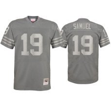 Men San Francisco 49ers #19 Deebo Samuel Charcoal Metal Replica Jersey