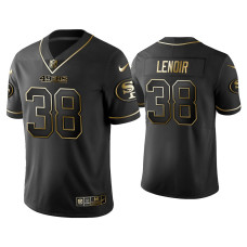 Men San Francisco 49ers #38 Golden Edition Vapor Limited 49ers Deommodore Lenoir Black Jersey