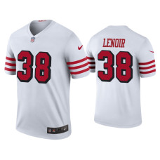 Men San Francisco 49ers #38 Color Rush Legend Deommodore Lenoir White Jersey