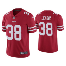 Men San Francisco 49ers #38 Deommodore Lenoir Vapor Limited Scarlet Jersey