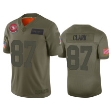 Men San Francisco 49ers #87 Dwight Clark Camo 2019 Salute to Service Limited Jersey