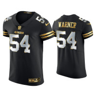 Men San Francisco 49ers #54 Fred Warner Black Golden Edition Elite Jersey