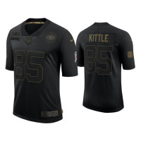 Men San Francisco 49ers #85 George Kittle Black 2020 Salute to Service Limited Jersey