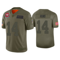 Men San Francisco 49ers #14 Jalen Hurd Camo 2019 Salute to Service Limited Jersey