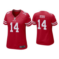 Men San Francisco 49ers #14 Jalen Hurd Scarlet NFL Draft Game Jersey