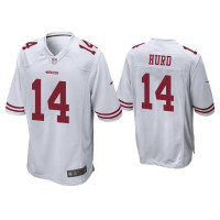 Men San Francisco 49ers #14 Jalen Hurd White NFL Draft Game Jersey