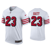 Men San Francisco 49ers #23 Color Rush Legend JaMycal Hasty White Jersey