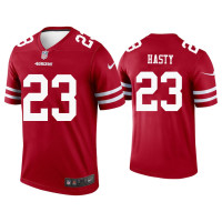 Men San Francisco 49ers #23 JaMycal Hasty Scarlet Legend Jersey