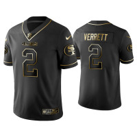 Men San Francisco 49ers #2 Golden Edition Vapor Limited 49ers Jason Verrett Black Jersey