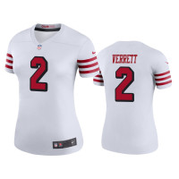 Women San Francisco 49ers #2 Color Rush Legend Jason Verrett White Jersey