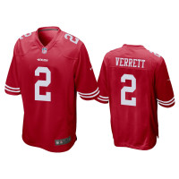 Men San Francisco 49ers #2 Jason Verrett Scarlet Game Jersey