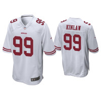 Men San Francisco 49ers #99 Javon Kinlaw White 2020 NFL Draft Game Jersey