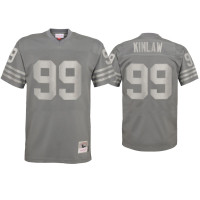 Men San Francisco 49ers #99 Javon Kinlaw Charcoal Metal Replica Jersey