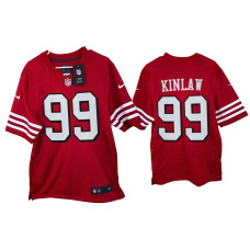 Men San Francisco 49ers #99 Javon Kinlaw Scarlet 2021 Game Throwback Jersey