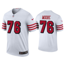 Men San Francisco 49ers #76 Color Rush Legend Jaylon Moore White Jersey