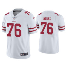 Men San Francisco 49ers #76 Jaylon Moore Vapor Limited White Jersey