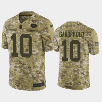 Men San Francisco 49ers #10 Jimmy Garoppolo Nike Salute to Service Limited Jersey - Camo