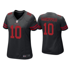 Women San Francisco 49ers #10 Jimmy Garoppolo Black Game Jersey