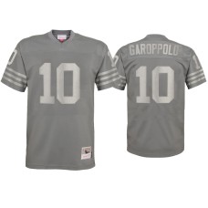 Men San Francisco 49ers #10 Jimmy Garoppolo Charcoal Metal Replica Jersey