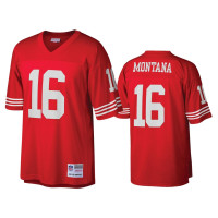 Men San Francisco 49ers #16 Joe Montana Scarlet Legacy Replica Jersey