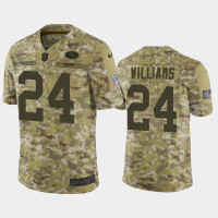 Men San Francisco 49ers #24 K'Waun Williams Nike Salute to Service Limited Jersey - Camo