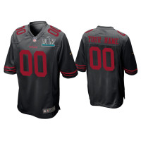 Men San Francisco 49ers #00 Custom Super Bowl LIV Black Game Jersey