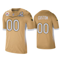 Men San Francisco 49ers #00 Custom 2021 NFC Pro Bowl Game Gold Jersey