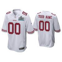 Men San Francisco 49ers #00 Custom Super Bowl LIV White Game Jersey