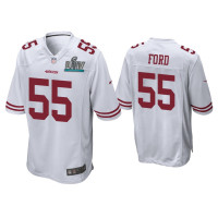 Men San Francisco 49ers #55 Dee Ford Super Bowl LIV White Game Jersey